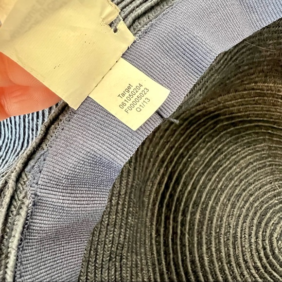 Floppy Navy Blue Paper Straw Sun Hat From Target - Picture 11 of 11